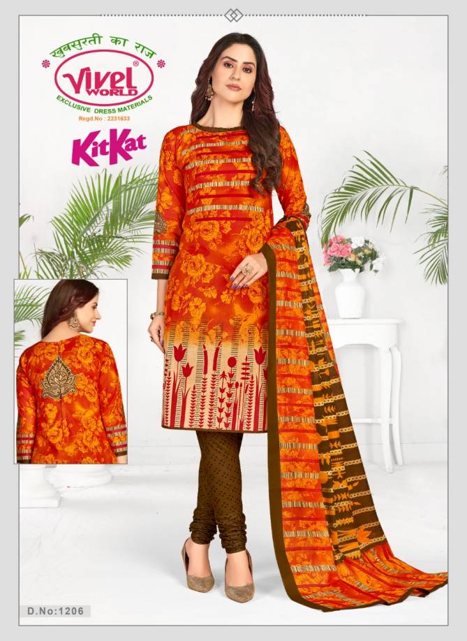 Vivel Kitkat Casual Daily Wear Cotton Printed Dress Material Collection